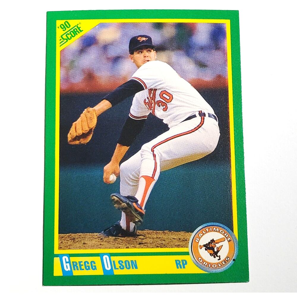 1990 Score Gregg Olson Card No. 63 Baltimore Orioles RP VG/EX
